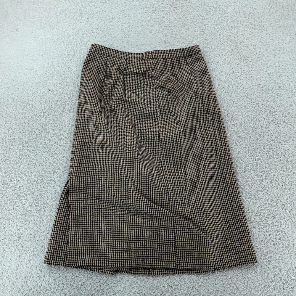 ! NO BACK‎ Vintage Burberrys Skirt Womens Small Houndstooth Wool England 90s